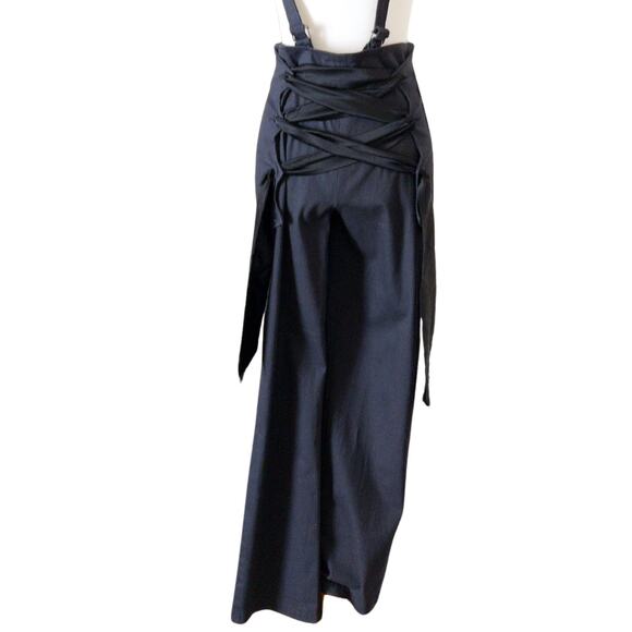 Vintage Y2K Figmint Suspender Corset Pants – High Waist  Gunmetal Gray, Size S - Picture 2 of 8